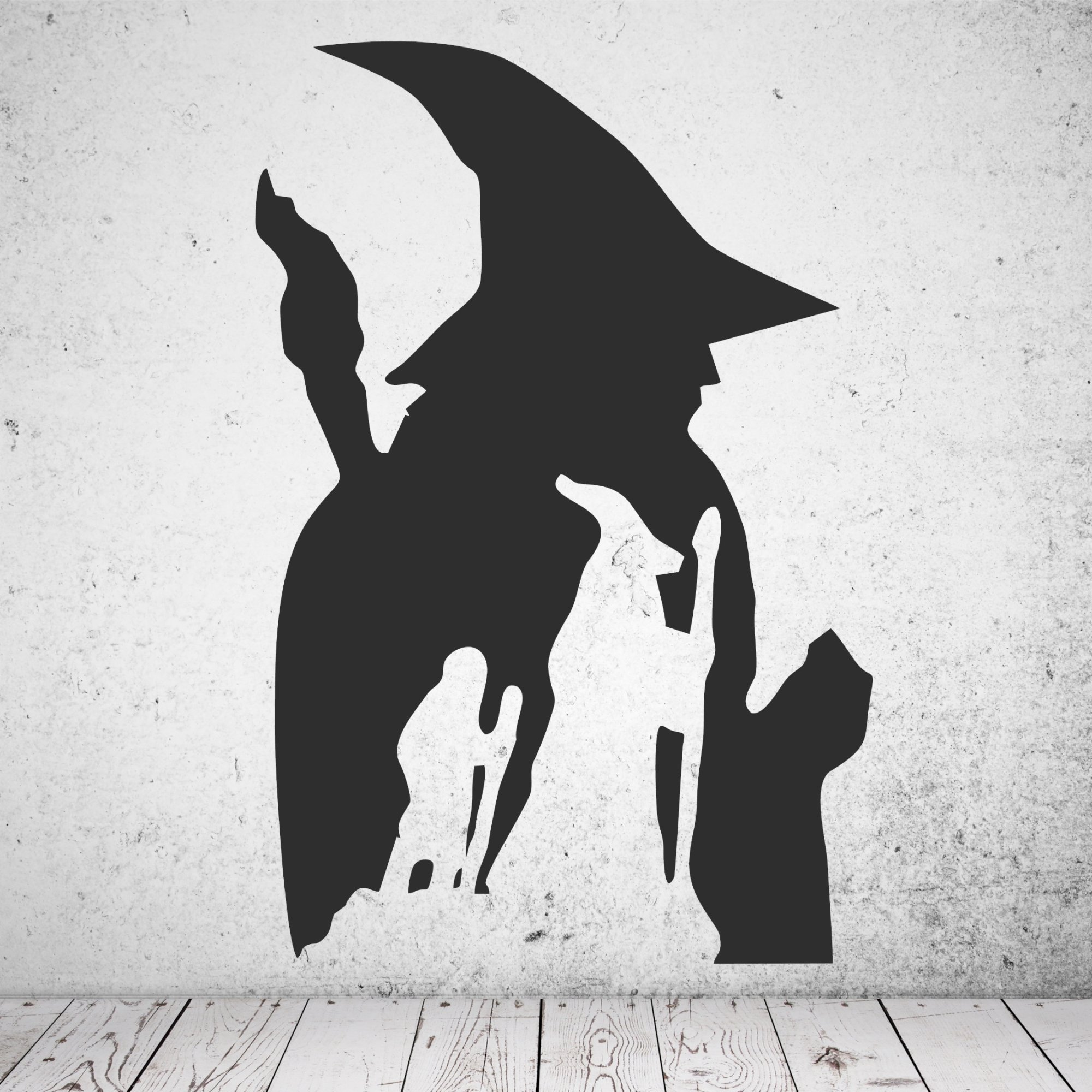 46231 Herr der Ringe Gandalf mit Frodo Silhouette Wandsticker